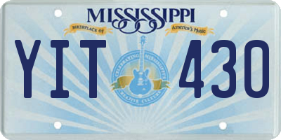 MS license plate YIT430