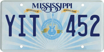 MS license plate YIT452
