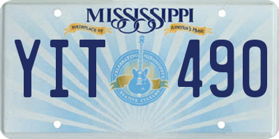 MS license plate YIT490