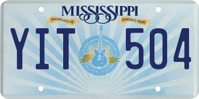 MS license plate YIT504