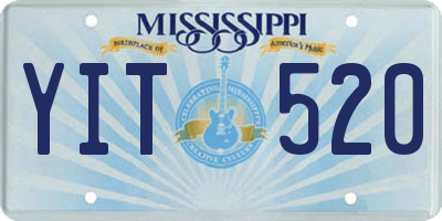 MS license plate YIT520