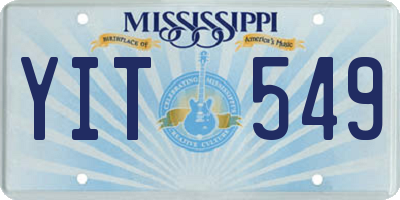 MS license plate YIT549