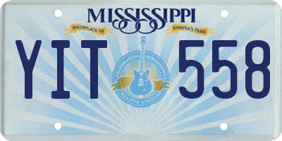 MS license plate YIT558