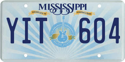 MS license plate YIT604