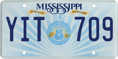 MS license plate YIT709