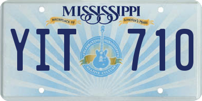 MS license plate YIT710