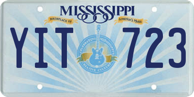 MS license plate YIT723