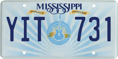 MS license plate YIT731