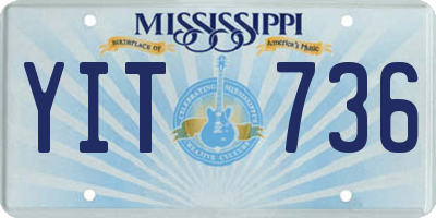 MS license plate YIT736