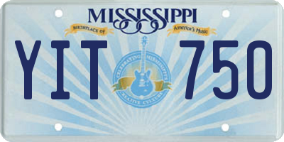MS license plate YIT750