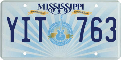 MS license plate YIT763