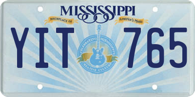 MS license plate YIT765