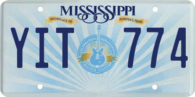 MS license plate YIT774