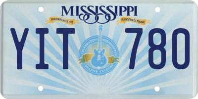 MS license plate YIT780