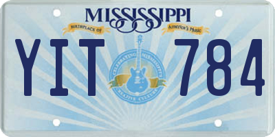 MS license plate YIT784