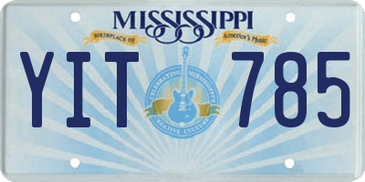 MS license plate YIT785