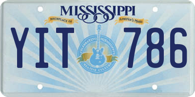 MS license plate YIT786