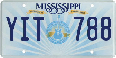 MS license plate YIT788