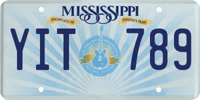 MS license plate YIT789