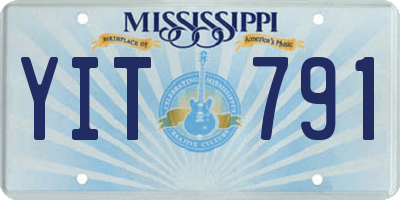 MS license plate YIT791