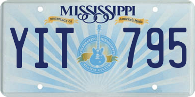 MS license plate YIT795