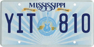 MS license plate YIT810
