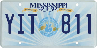 MS license plate YIT811