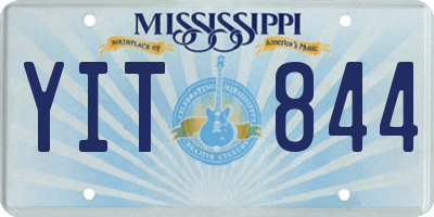 MS license plate YIT844