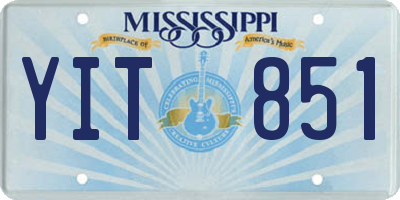 MS license plate YIT851