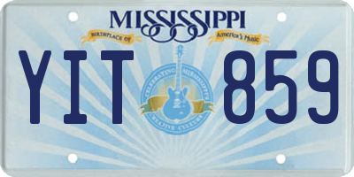 MS license plate YIT859