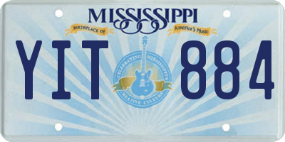 MS license plate YIT884