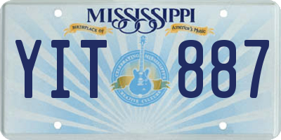 MS license plate YIT887