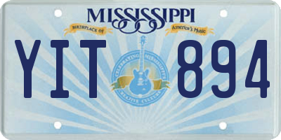 MS license plate YIT894