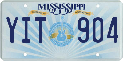 MS license plate YIT904