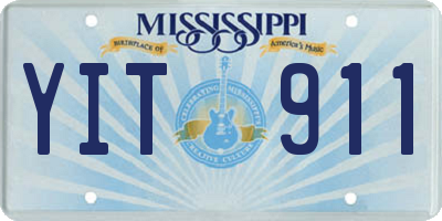 MS license plate YIT911