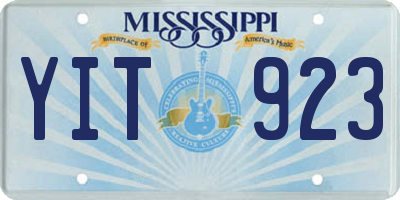 MS license plate YIT923