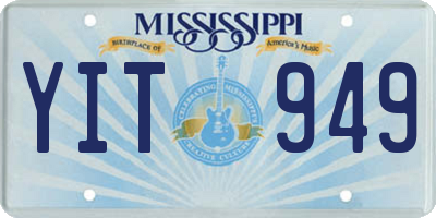 MS license plate YIT949