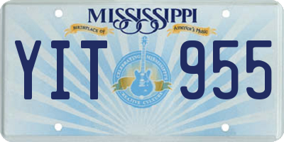 MS license plate YIT955