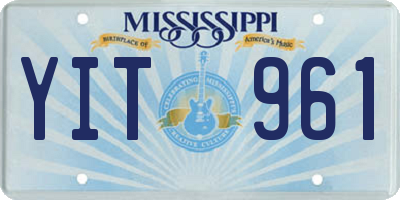 MS license plate YIT961