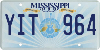 MS license plate YIT964