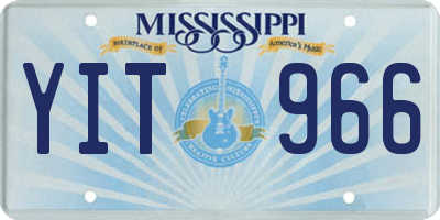 MS license plate YIT966