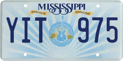 MS license plate YIT975
