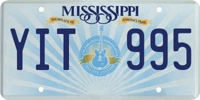 MS license plate YIT995
