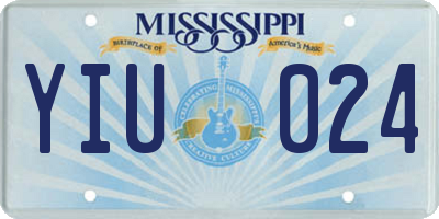 MS license plate YIU024