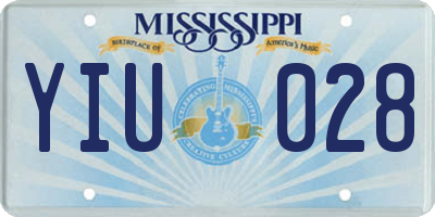 MS license plate YIU028