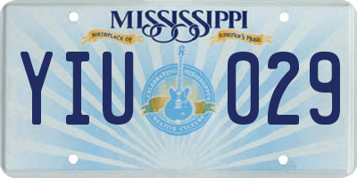 MS license plate YIU029