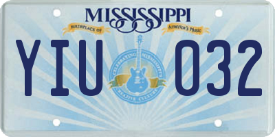 MS license plate YIU032