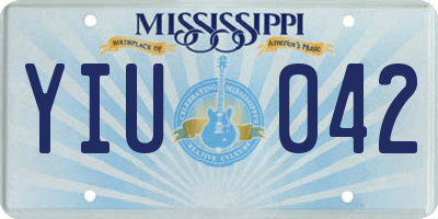 MS license plate YIU042