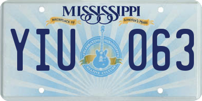 MS license plate YIU063