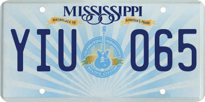 MS license plate YIU065